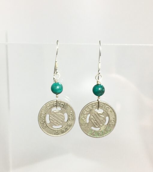 Vintage SC Silver Token Earrings