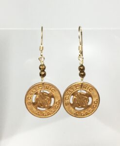 Vintage SC Token Earrings