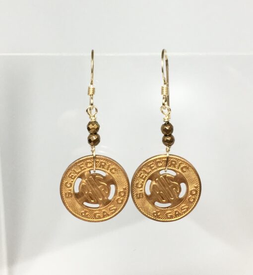 Vintage SC Token Earrings
