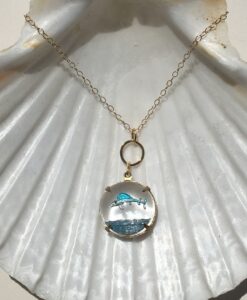 Vintage Intaglio Fish Necklace