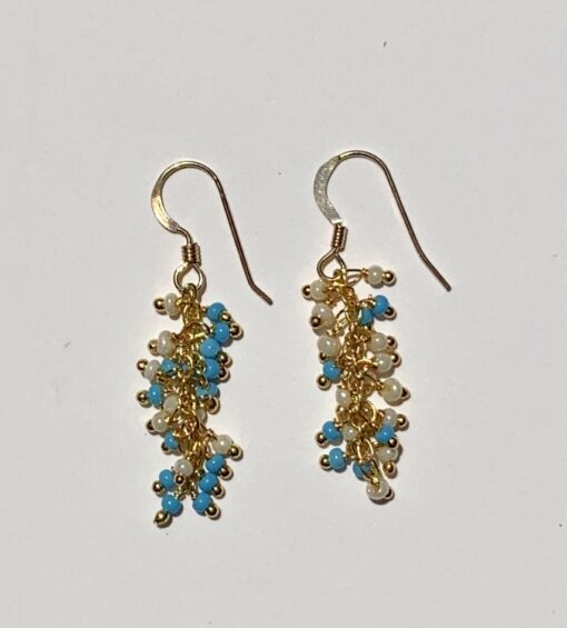 Turquoise Fringe Earrings - Image 2