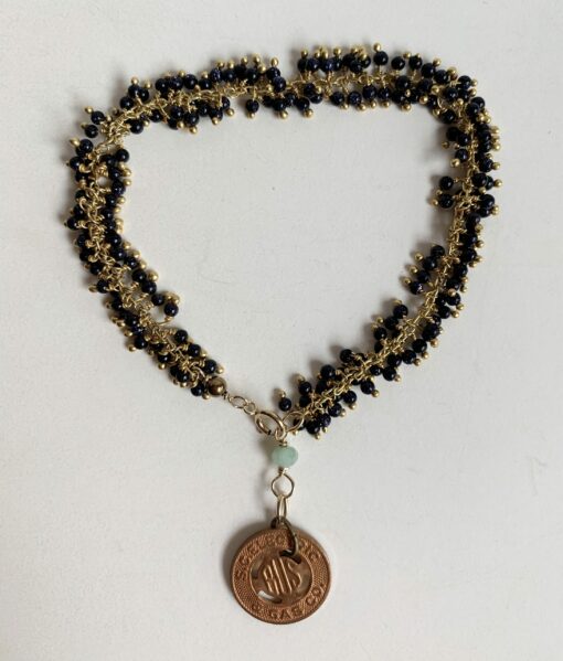 Vintage SC Token & Fringe Chain Bracelet