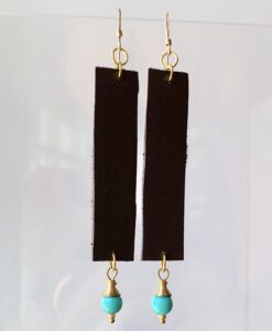Leather & Vintage Turquoise Beads