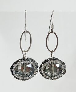 Rhinestone & Quartz Earrings