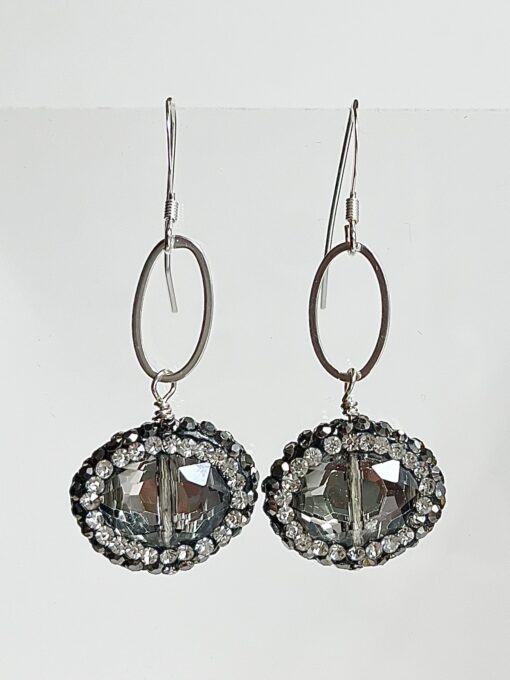 Rhinestone & Quartz Earrings