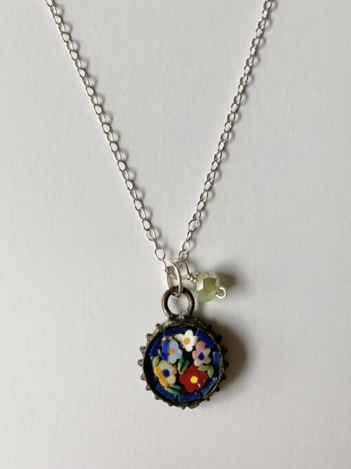 Dainty Vintage Italian Mosaic Necklace