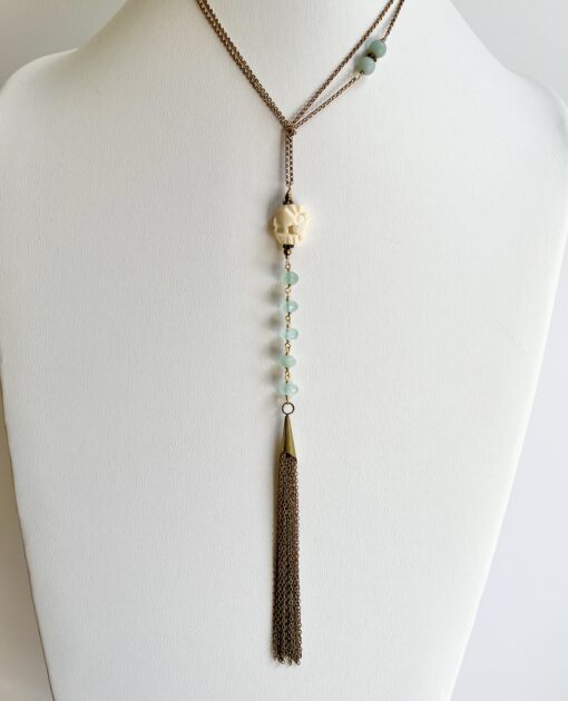 Vintage Elephant Tassel Necklace - Image 2
