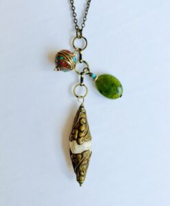 Tibetan Beads & Jade long Necklace