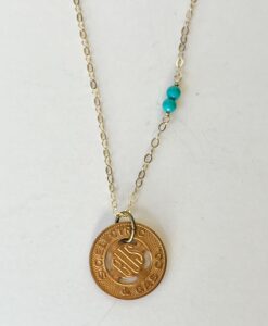 Vintage SC Bus Token Necklace