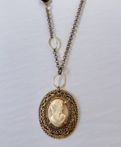 Vintage Cameo Long Necklace