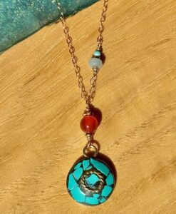 Alternative view of Tibetan Turquoise & Carnelian Necklace