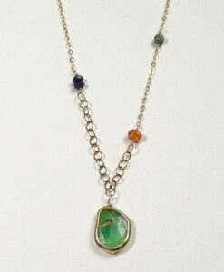 Faceted Chrysoprase & Eclectic Gemstone Necklace