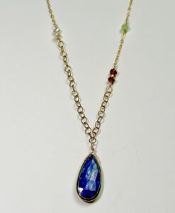 Faceted Lapis & Eclectic Gemstone Necklace